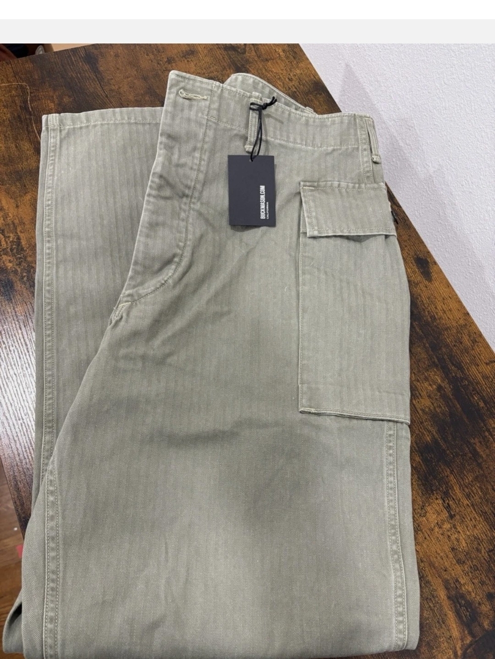 Buck Mason Cargos in Olive NWT